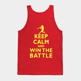 Keep Calm and Win the Battle Fast Pitch Softball Hitter Tank Top